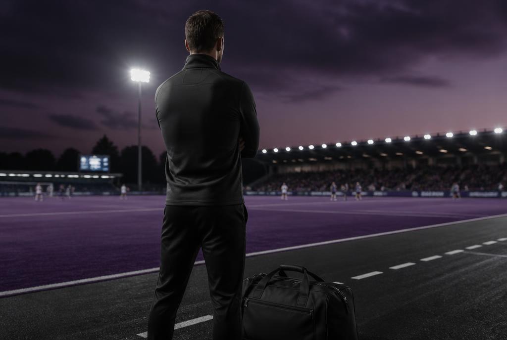 A football manager on the touchline in Hackin coaching outerwear