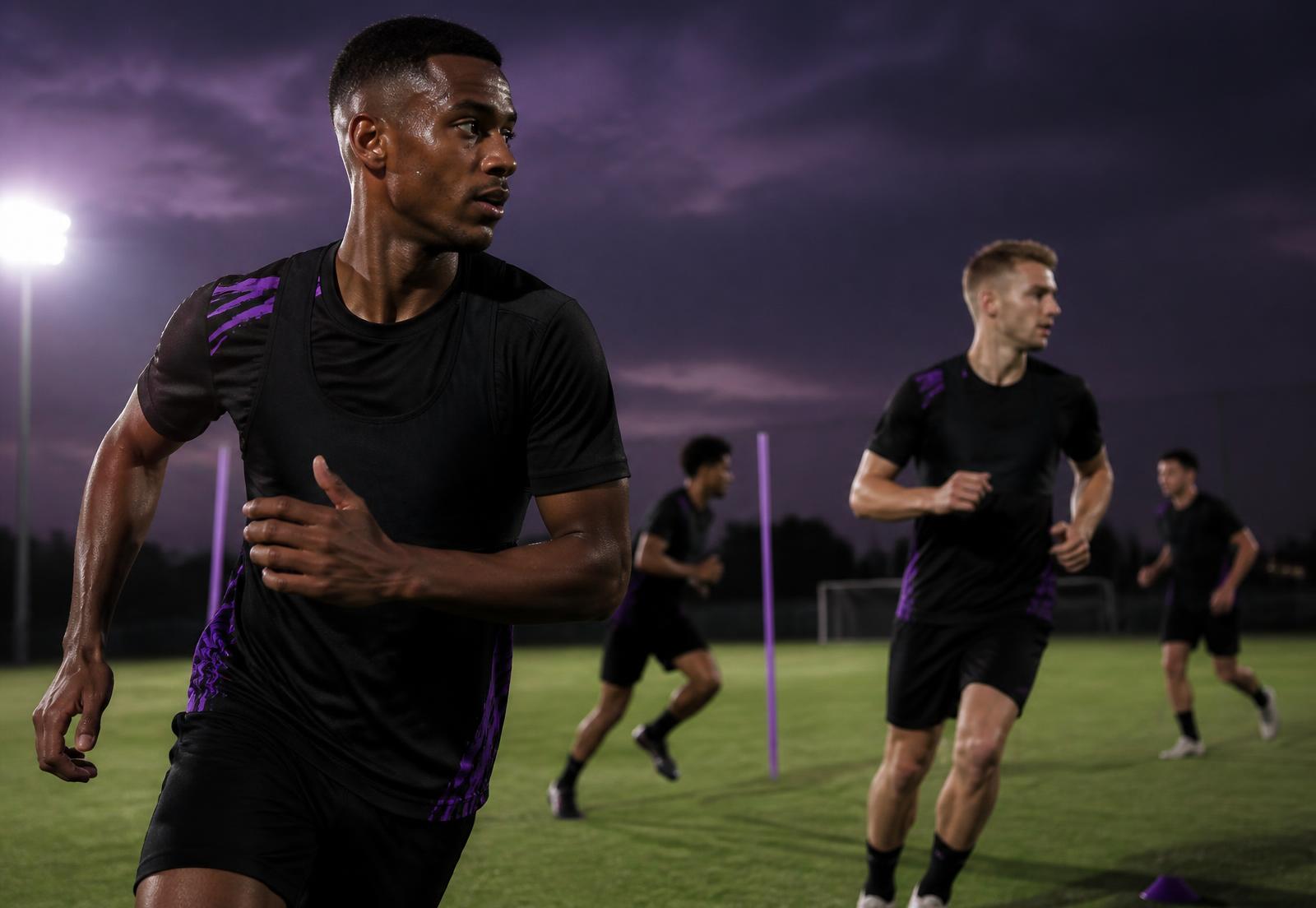 Player training in the Hackin Evo performance outfit