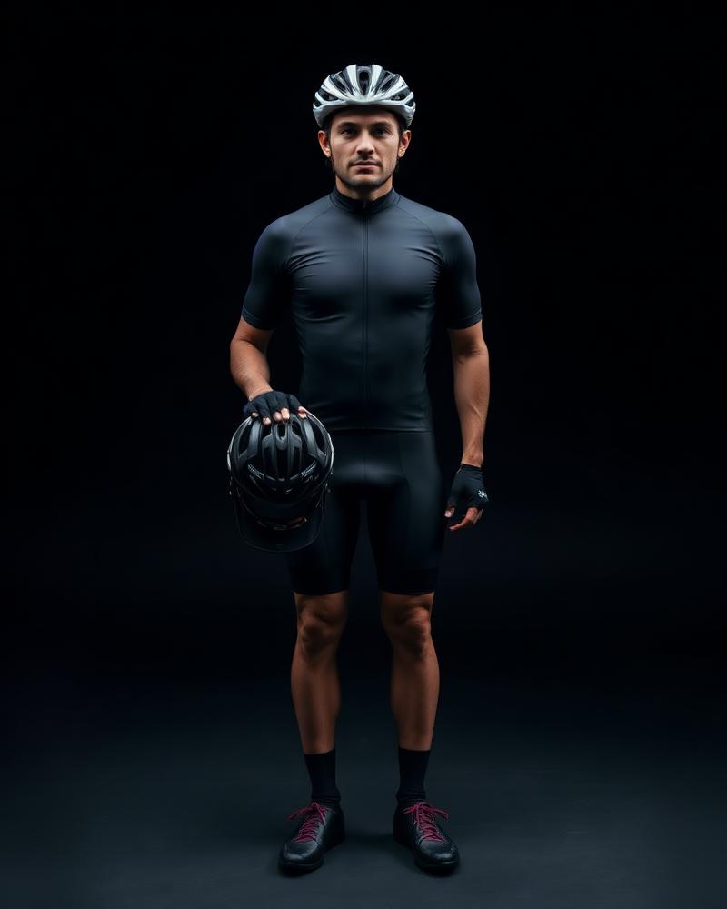 Cycling player in custom Hackin teamwear