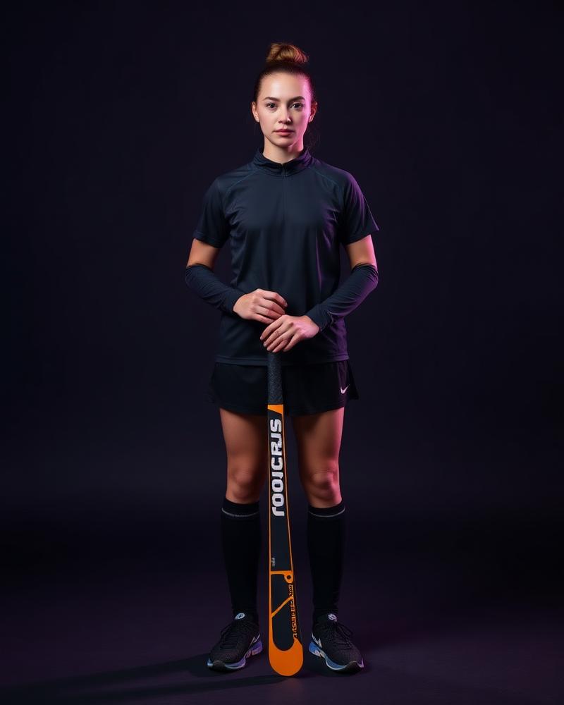 Hockey player in custom Hackin teamwear